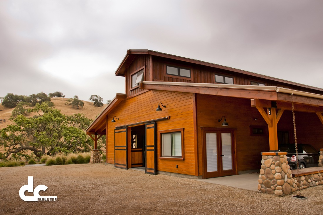 This luxury horse barn in Santa Ynez, California was custom designed and built by DC Builders.