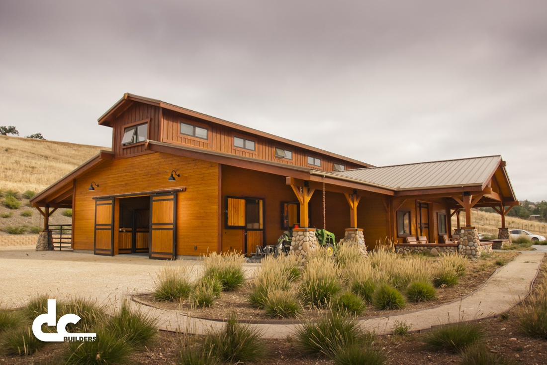 This luxury horse barn in Santa Ynez, California was custom built by DC Builders.