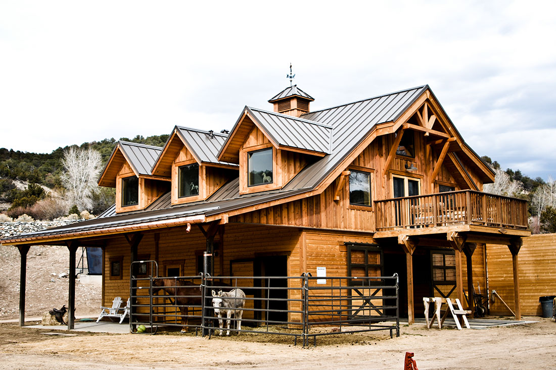 This custom barn home in Taos, New Mexio was designed and built by DC Builders.
