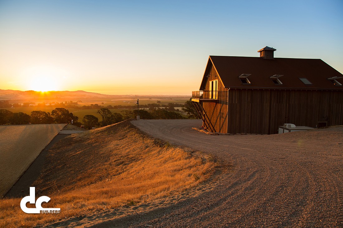 This horse barn in San Martin, California was custom built and designed by DC Builders.