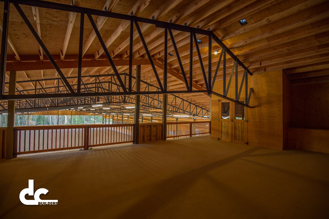 This riding arena in Oregon City, Oregon was custom designed by DC Builders.