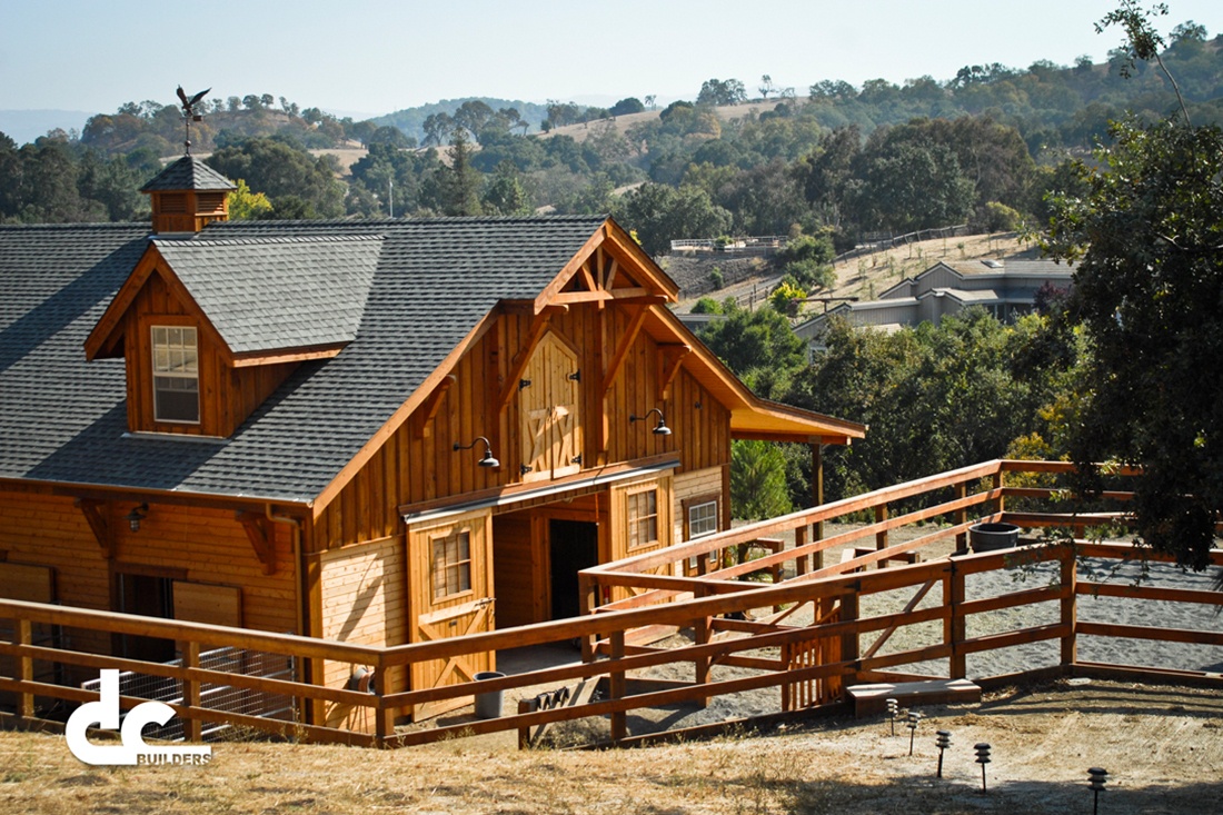 This custom apartment barn and riding area was built by DC Builders.