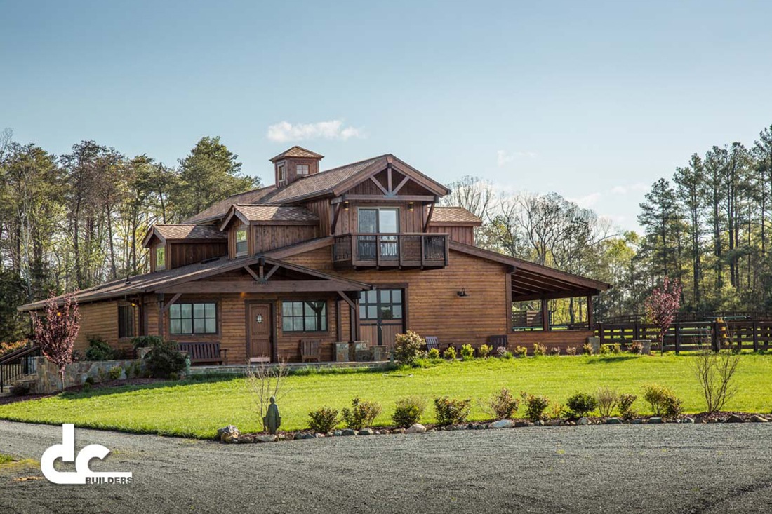 This barn home in Burlington, North Carolina was designed and built by DC Builders.