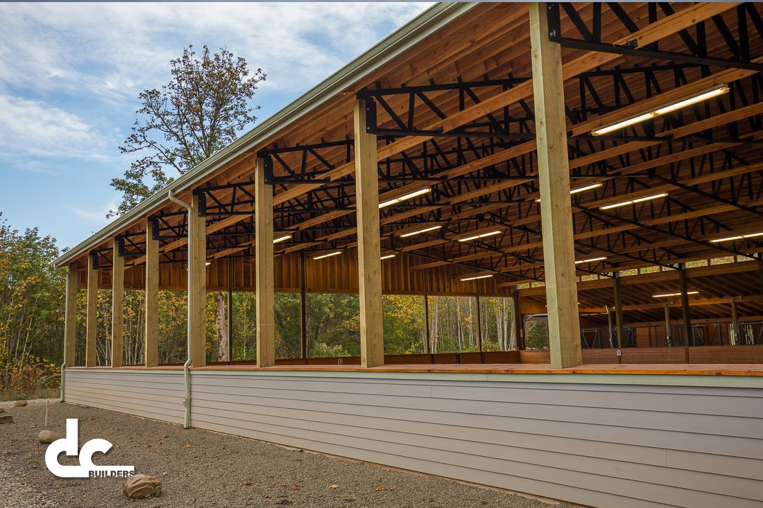 This custom riding arena was built by the experts at DC Builders.