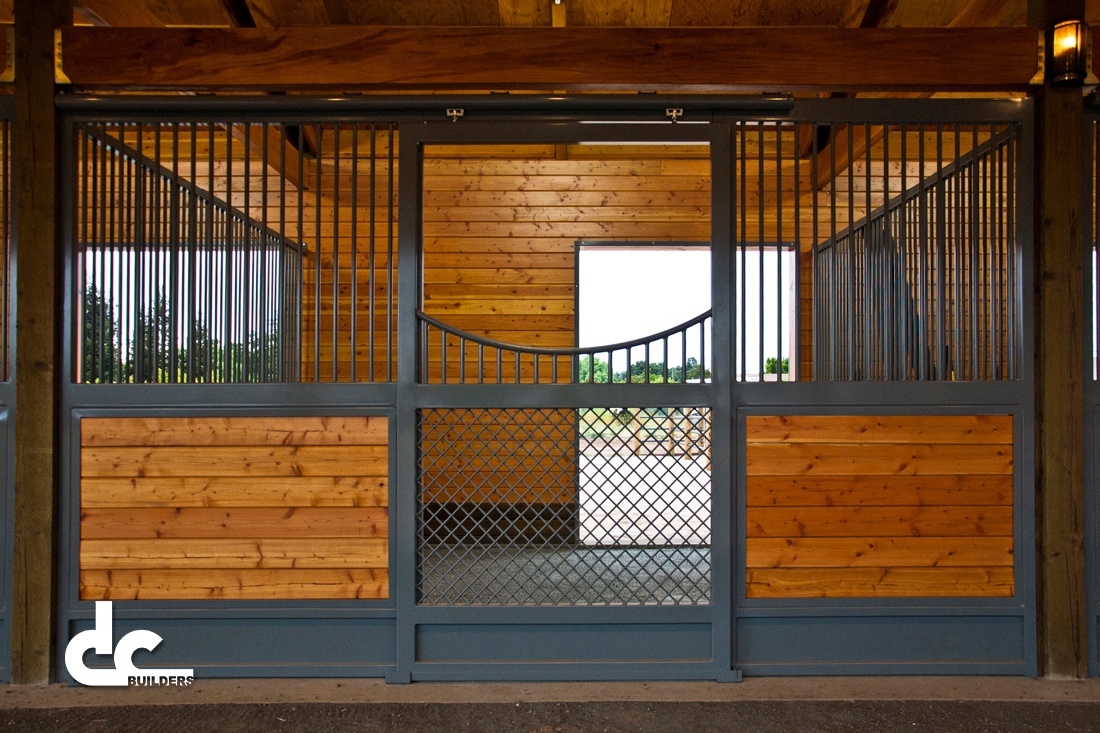 These beautiful horse stalls are one of many customizable options from DC Builders.