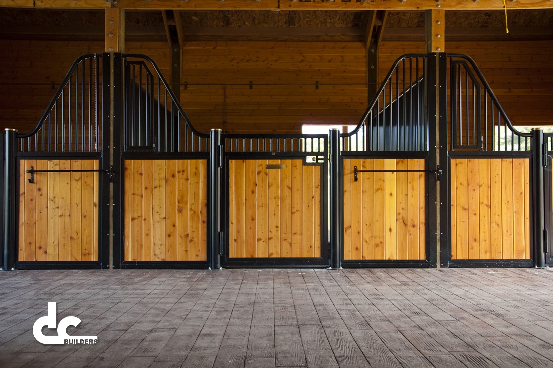 These custom horse stalls in Cornelius, Oregon were built by DC Builders.