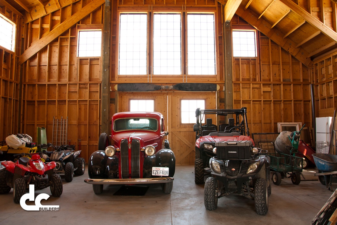 Built by DC Builders in Fillmore, California, this custom car barn has plenty of space to work.