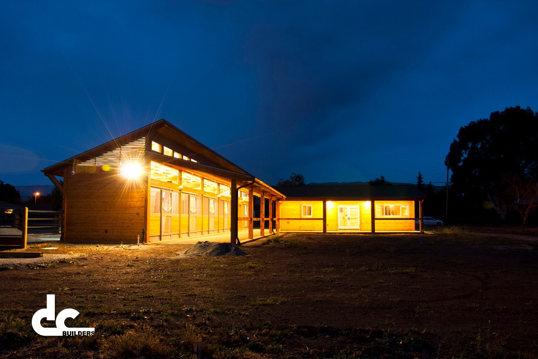The design of this stunning horse barn was custom built by DC Builders.