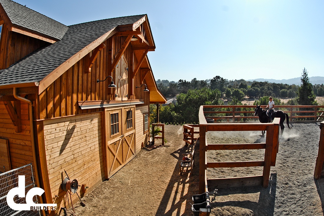 Build you own custom barn home and riding area with DC Builders.