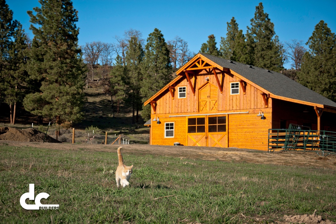 This apartment barn in Wamic, Oregon was custom built by DC Builders.