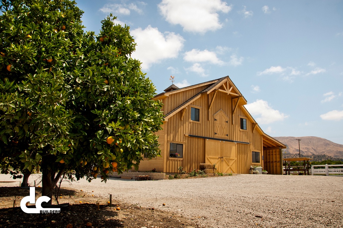 This stunning car barn and workshop in Fillmore, California was custom built by DC Builders.