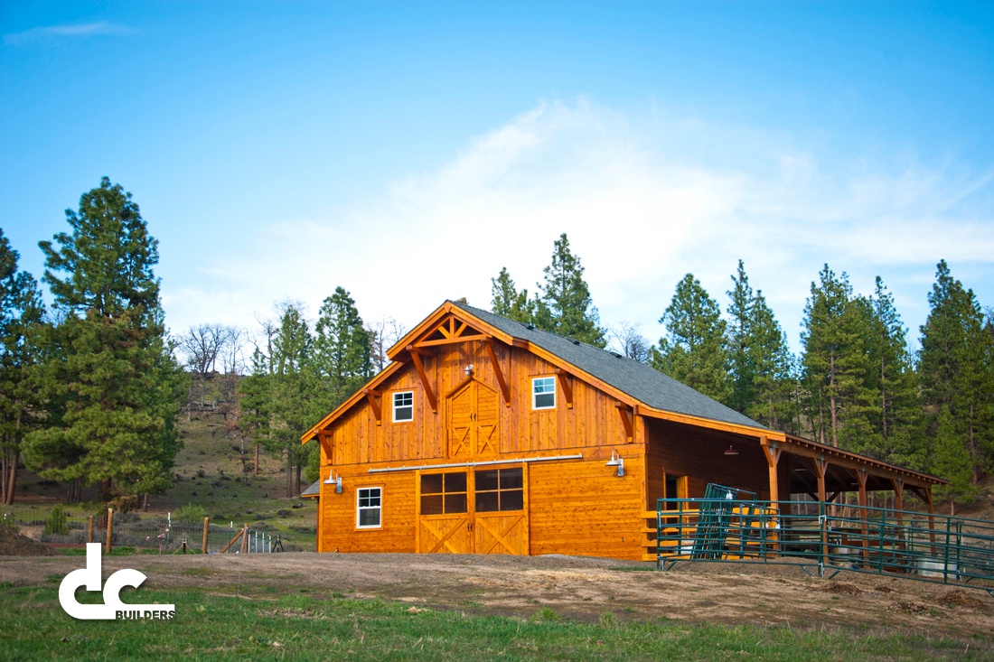 Built in Wamic, Oregon this horse barn was custom designed by DC Builders.
