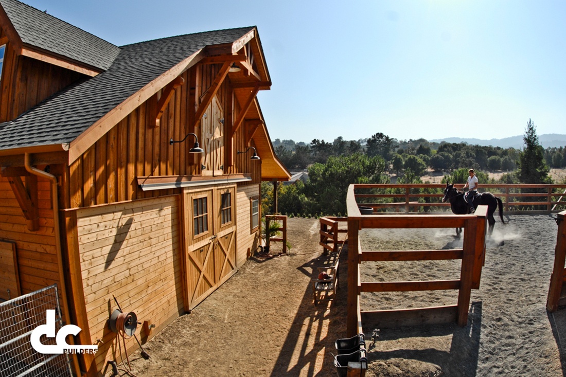 A custom horse barn and riding area can make your property really stand out.