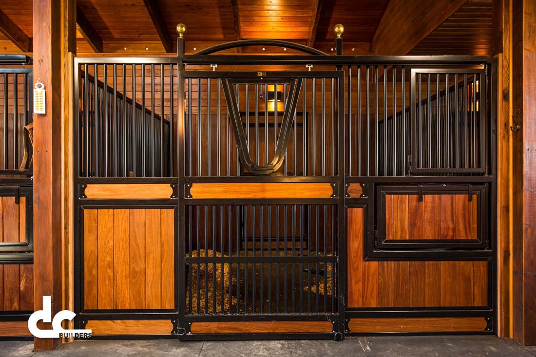 DC Builders offers several custom stall options for your horse barns.