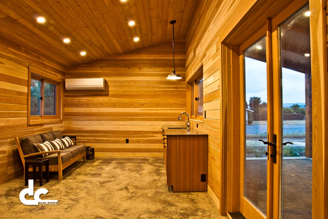 With custom all wood space is part of a beautiful barn in San Martin, California.