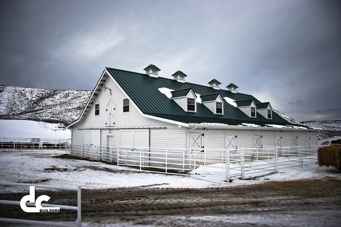 This classic horse barn in Baker City, Oregon was custom built by DC Builders.