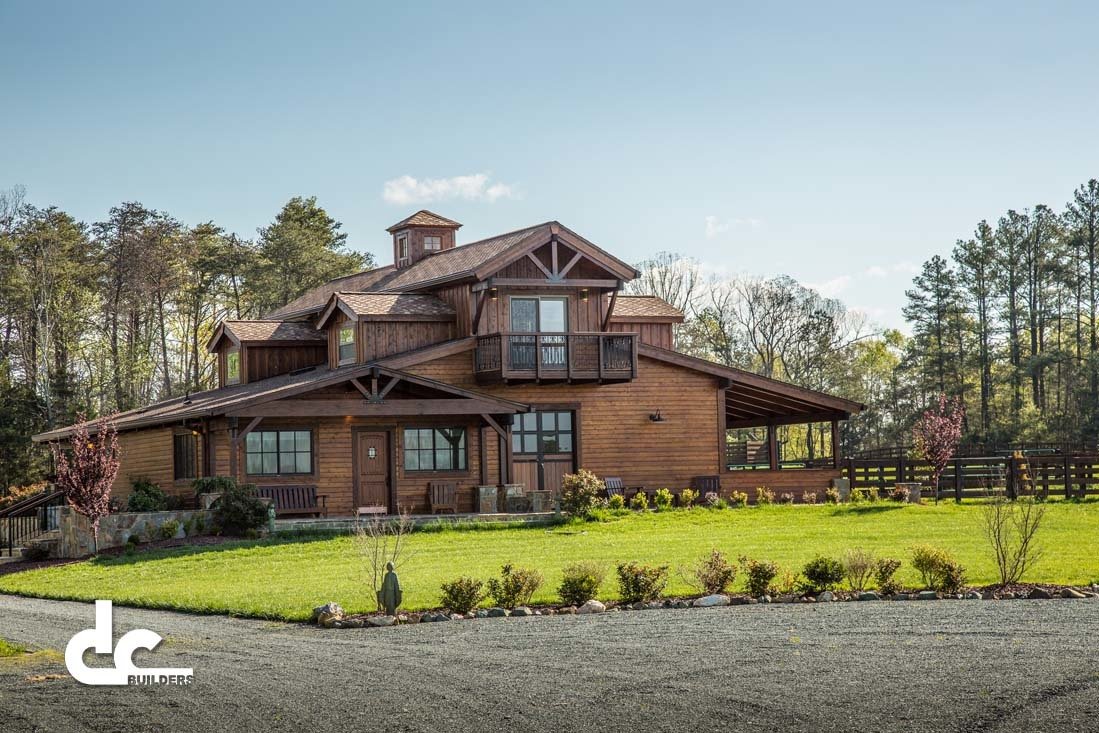 This barn home in Burlington, North Carolina was custom built by DC Builders.