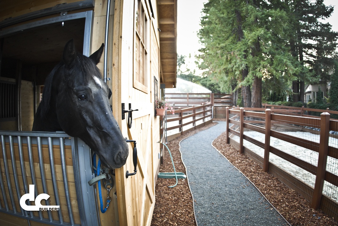 This custom barn in Los Altos, California was designed and built by DC Builders