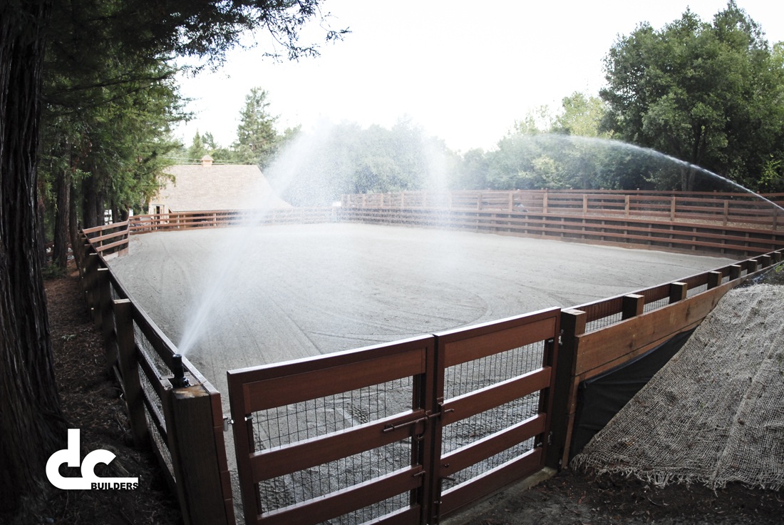This riding area in Los Altos, California was custom designed and built by DC Builders.