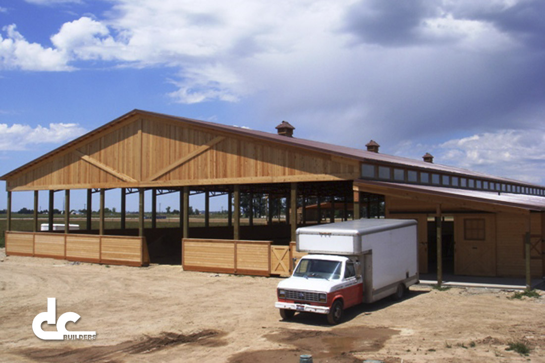 DC builders built the covered riding arena in Meridian, Idaho.