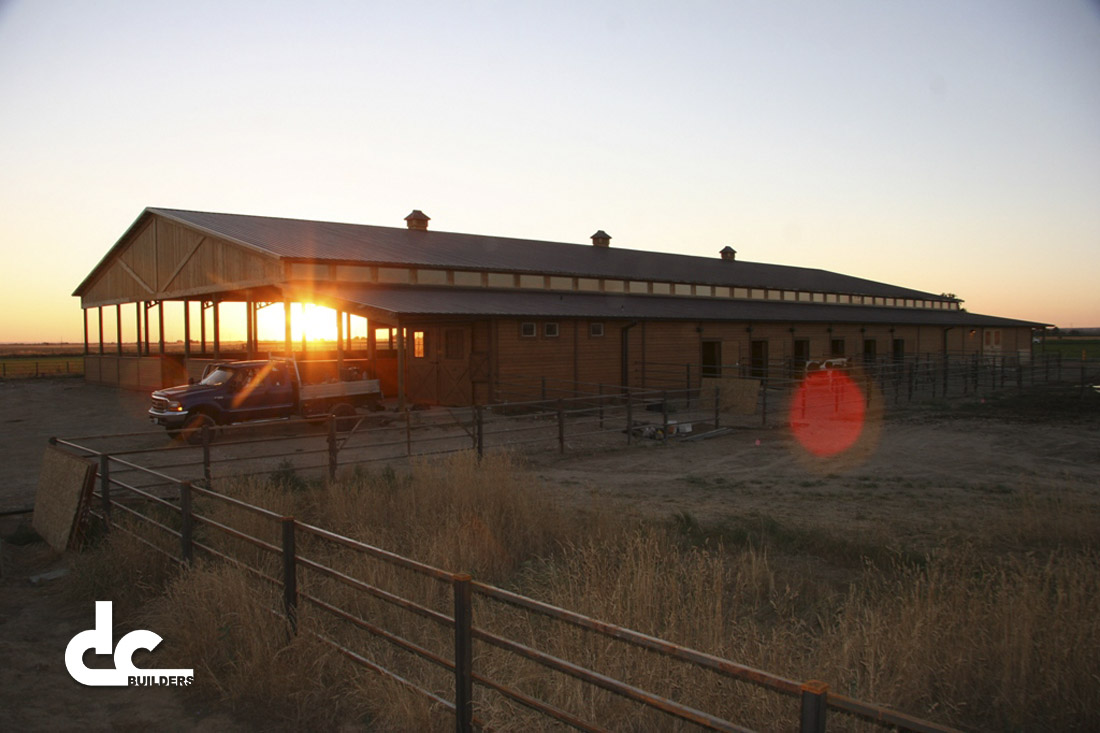 The riding arena in Meridian, Idaho is the most complete equestrian facility from DC Builders.