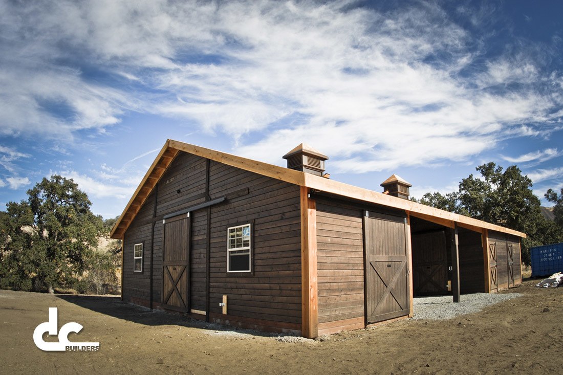 This custom barn in Paicines, California was designed and built by DC Builders.