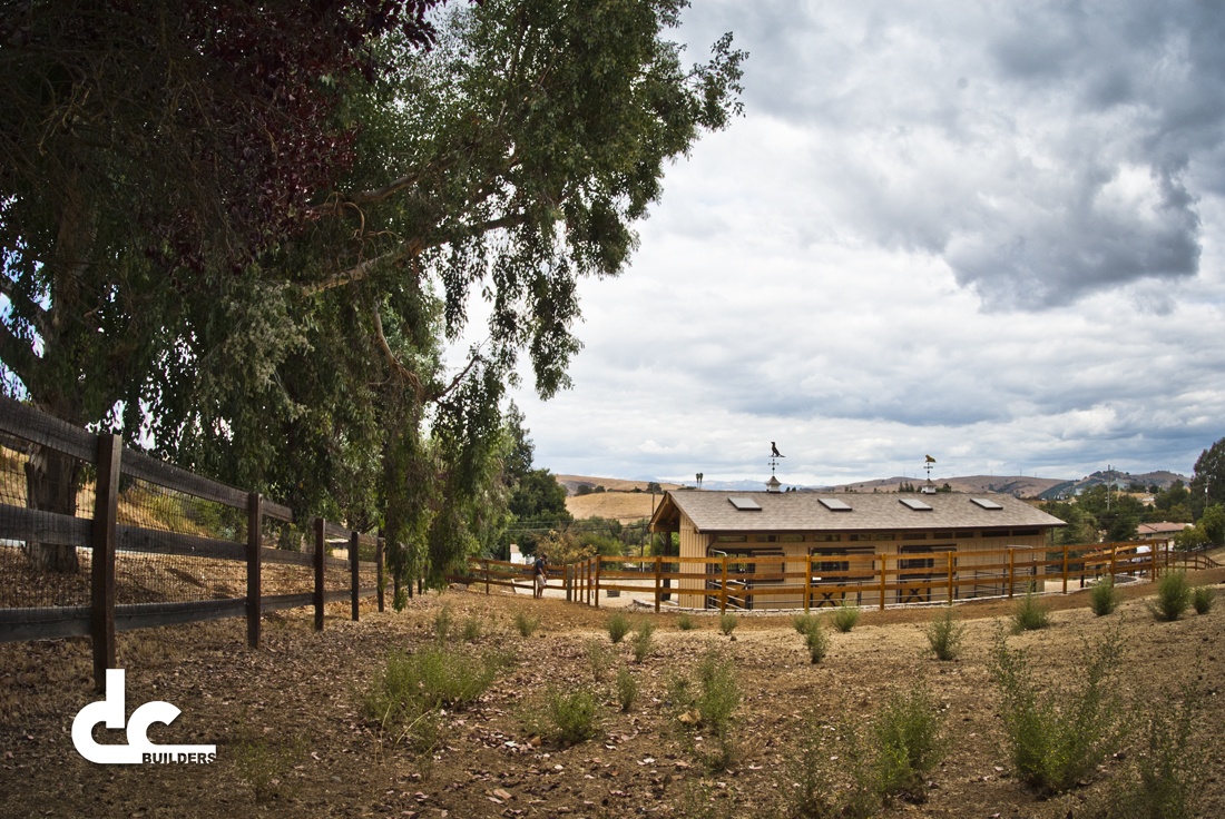 This custom shed row barn was built by DC Builders in San Jose, California.
