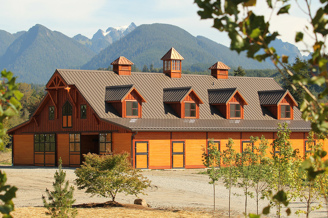 This equestrian facility was custom designed by DC Builders.