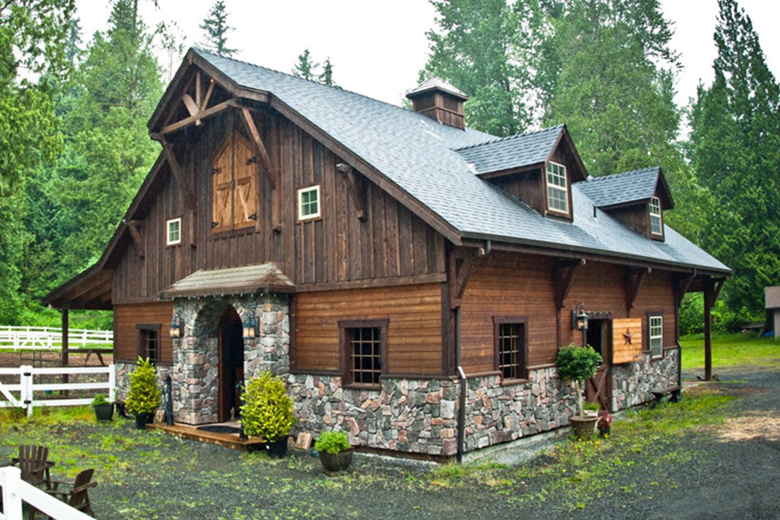 This horse barn was custom built by DC Builders.