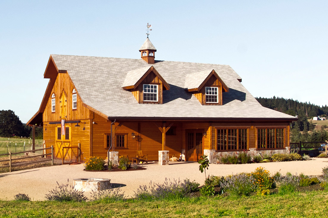 This stunning apartment barn in Canby, Oregon was custom designed by DC Builders.