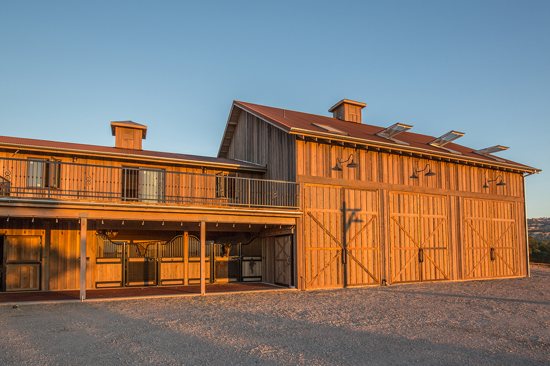 This horse barn and living quarters was built in Fairfield, California.