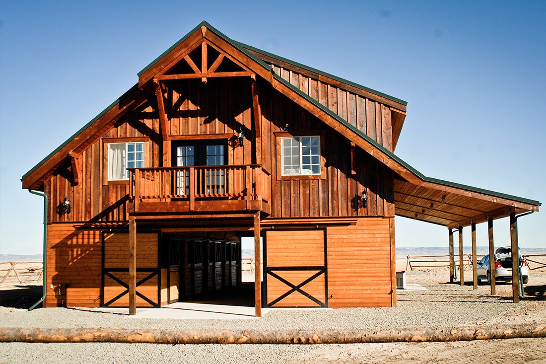 This custom barn home was built by DC Builders in Laramie, Wyoming.